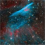 Astronomy Picture of the Day: The Pencil Nebula in Red and Blue