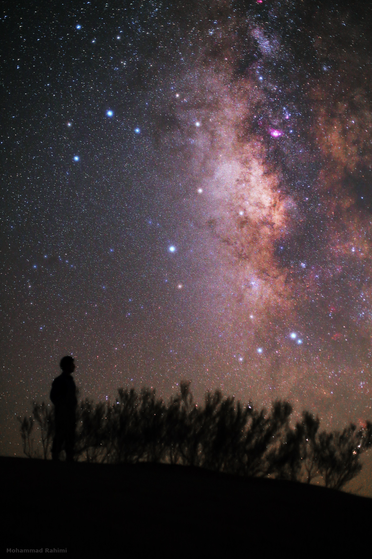 آسمان کویر لوت در شب