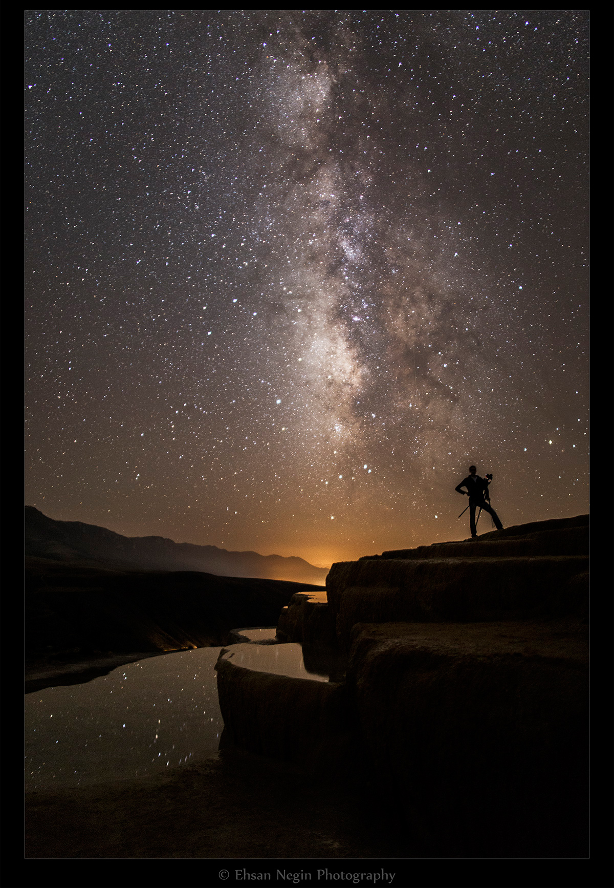 آسمان کویر لوت در شب