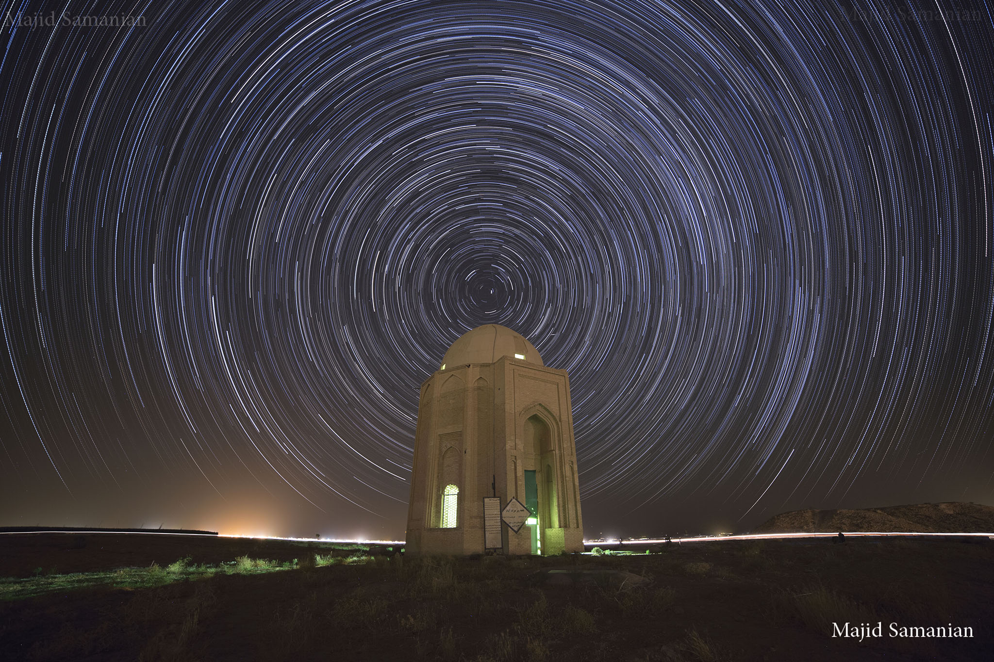 آسمان کویر لوت در شب