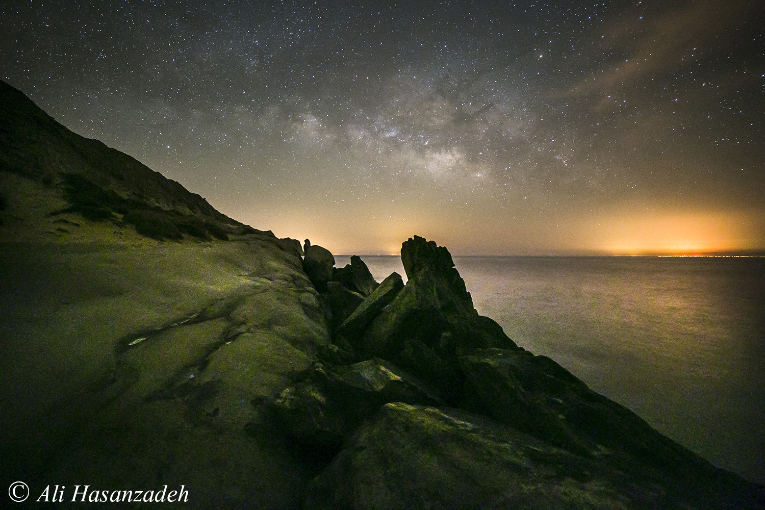 آسمان کویر لوت در شب