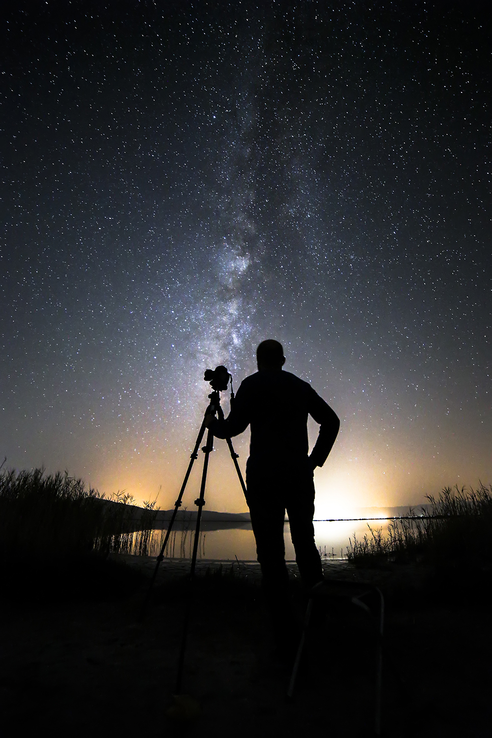 آسمان کویر لوت در شب