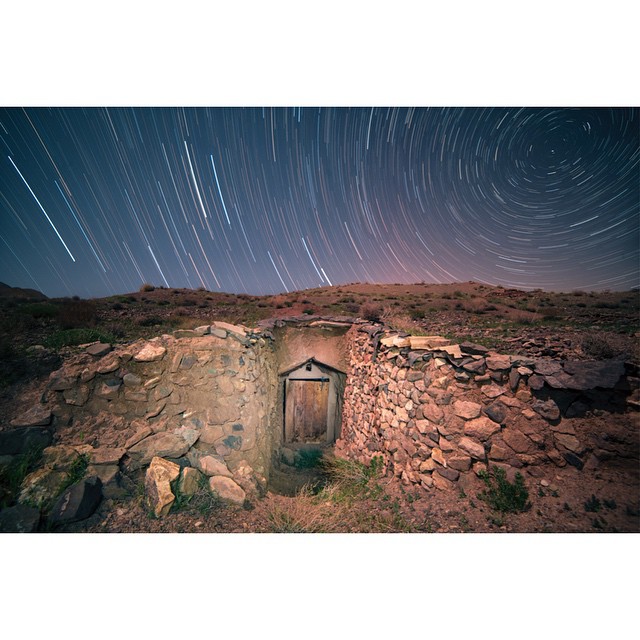 آسمان کویر لوت در شب