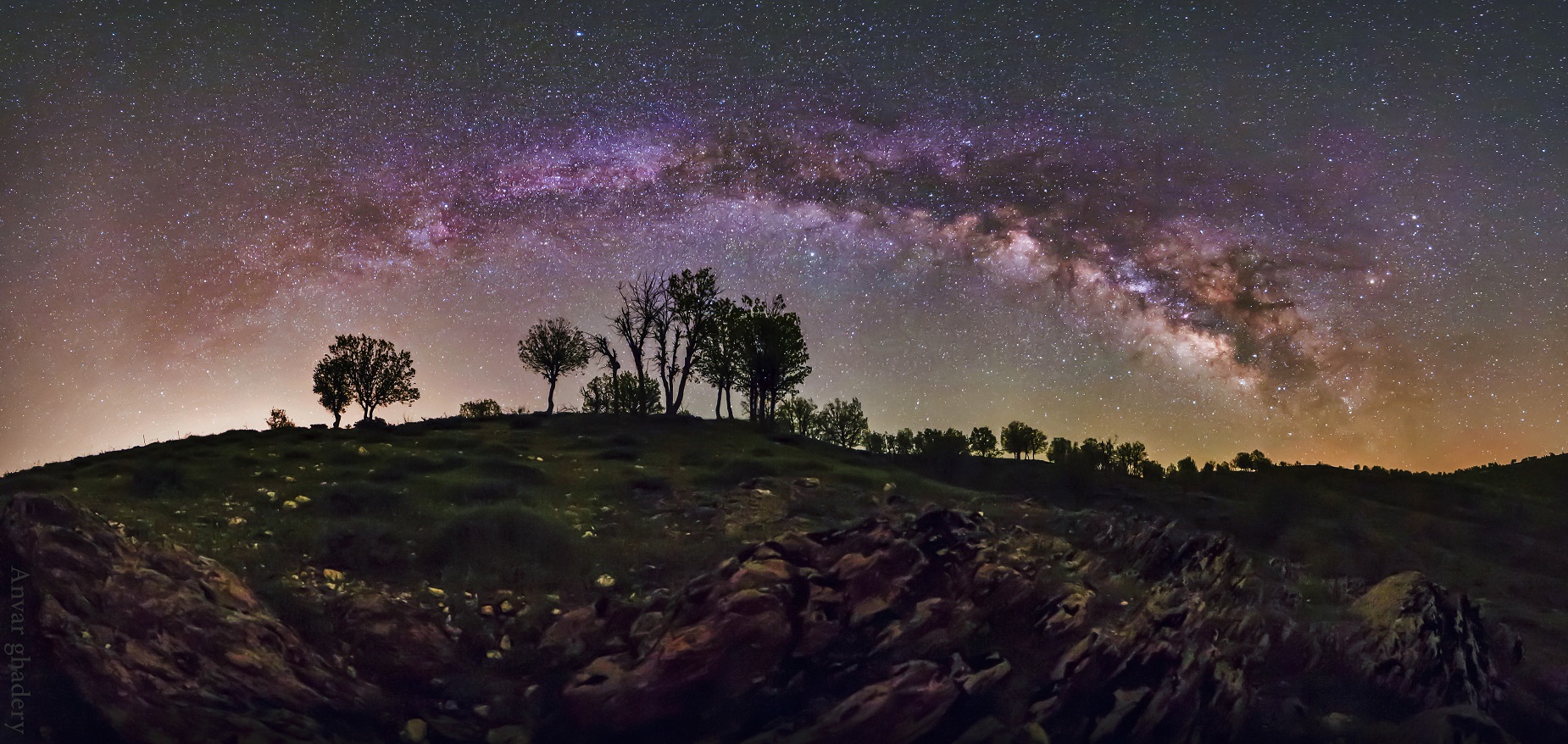 آسمان کویر لوت در شب