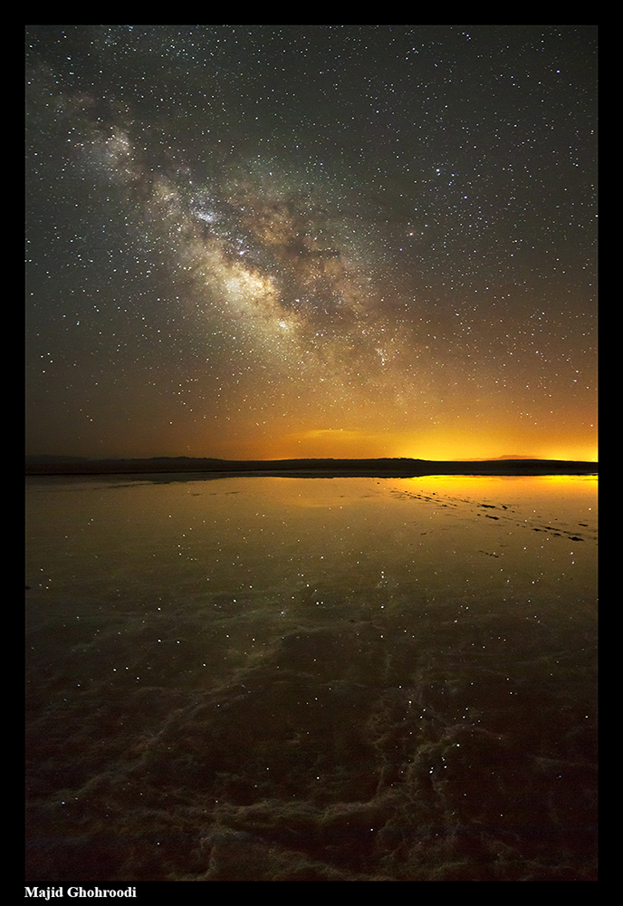 آسمان کویر لوت در شب