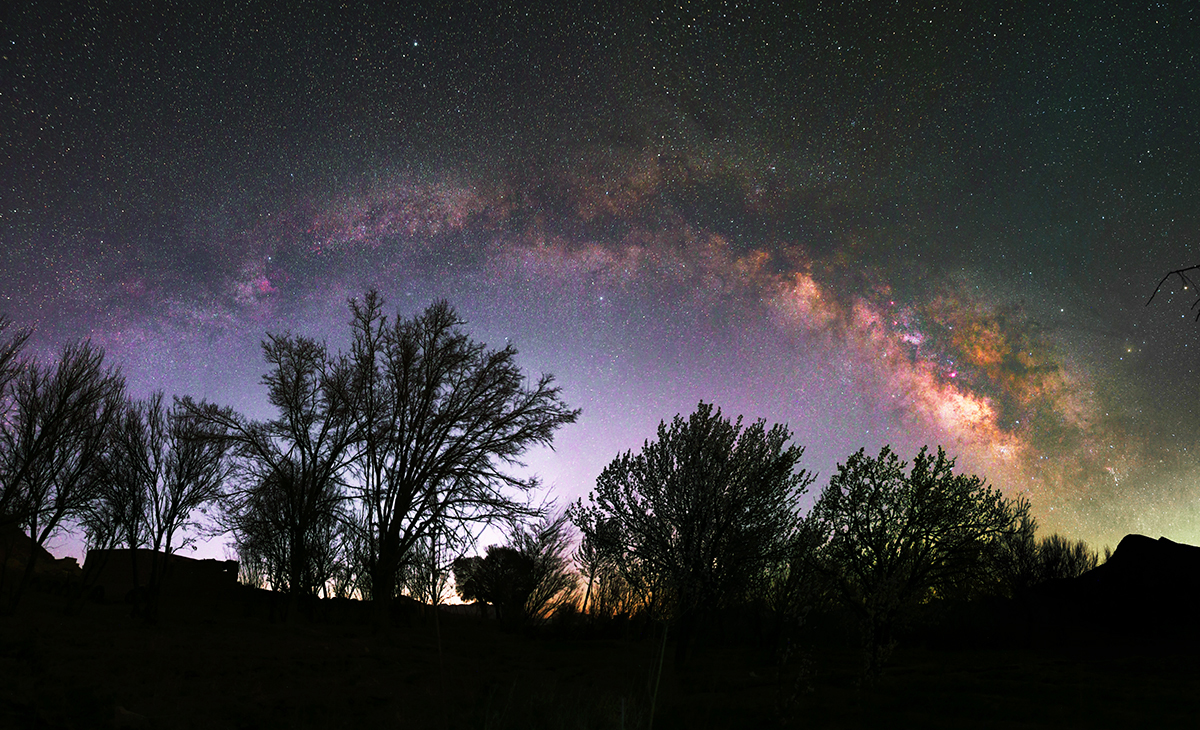آسمان کویر لوت در شب