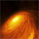 Animation: Spiral Disk around a Black Hole