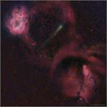 Astronomy Picture of the Day: Comet 21P Between Rosette and Cone Nebulas