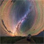Astronomy Picture of the Day: Colorful Airglow Bands Surround Milky Way