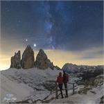 زحل و مشتری بر فراز کوه های ایتالیا:
