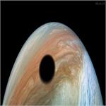 Io Eclipse Shadow on Jupiter from Juno