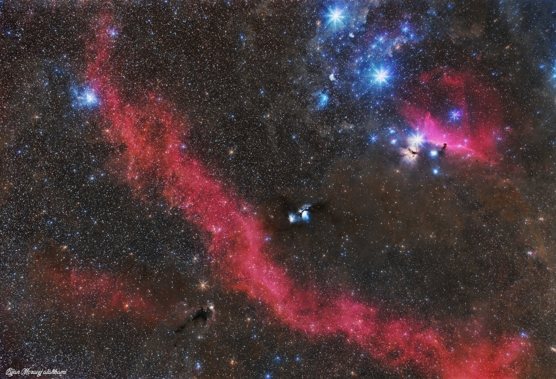 Barnard's Loop & LDN1622 & M78 &The Horsehead, Flame and IC434 Nebulae