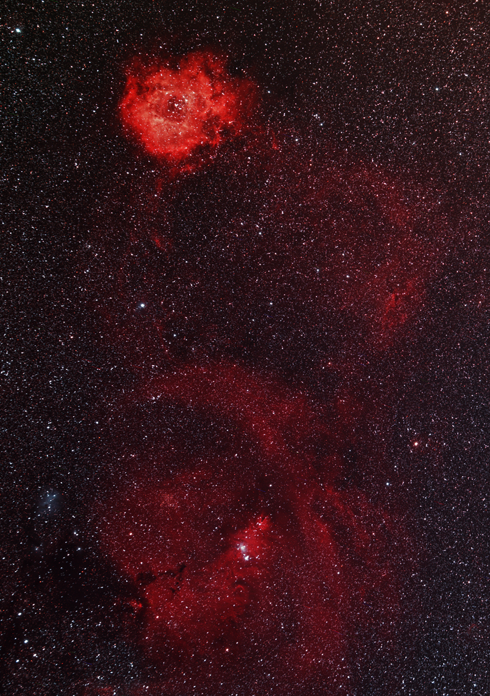 Region around Rose nebula