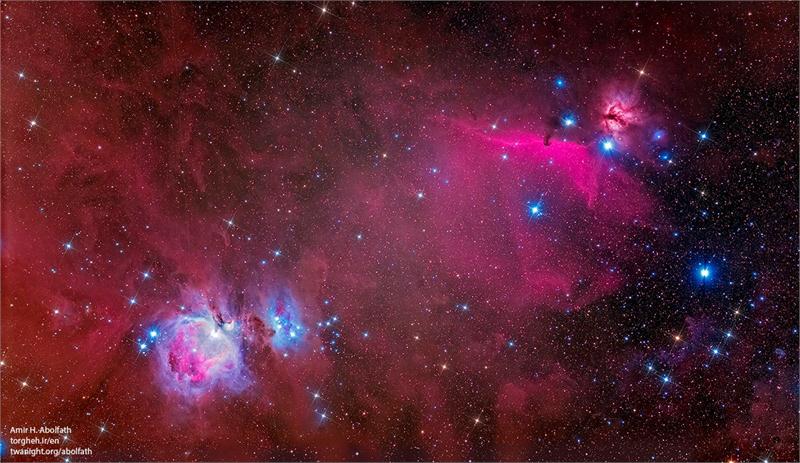 Orion and Horse head nebula complex