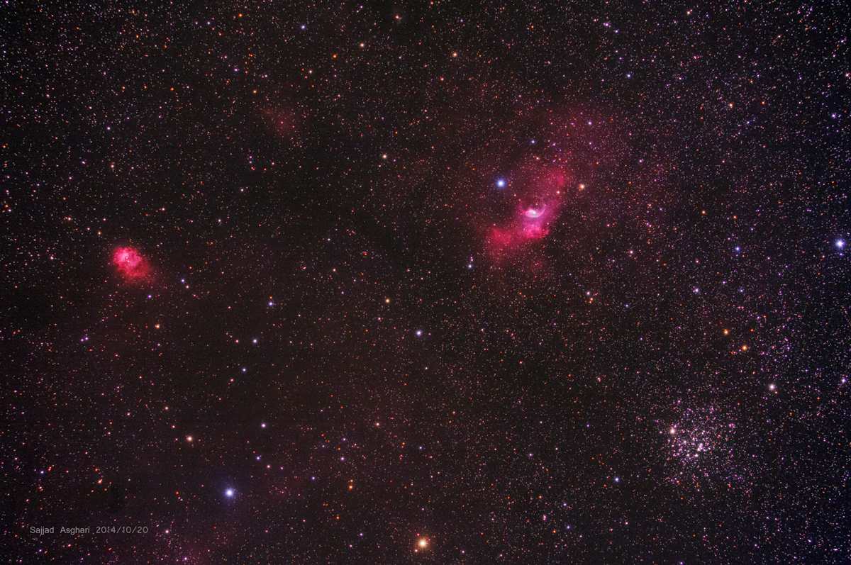 Bubble nebula & M52 -NGC7538