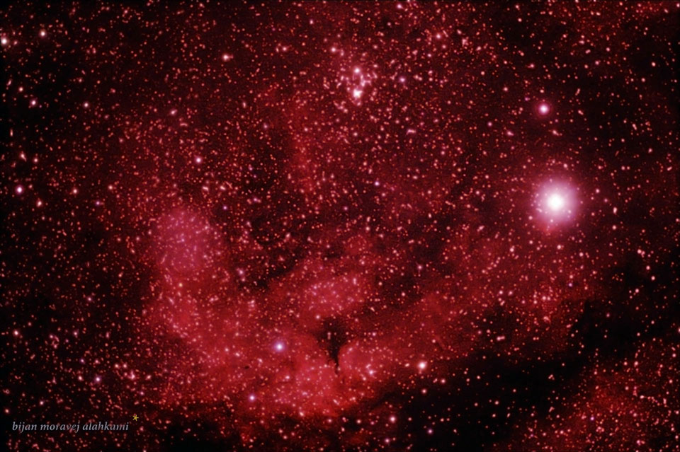 Gamma Cygnus  ) A part of Emission nebula 