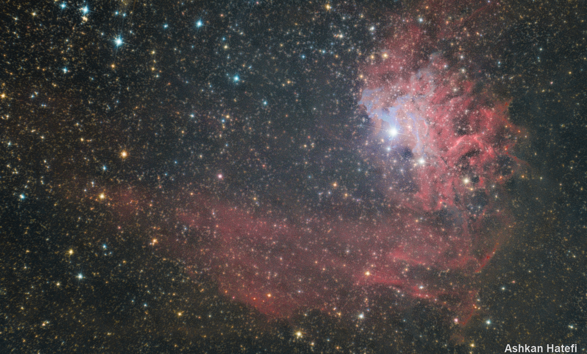 Flaming star nebula