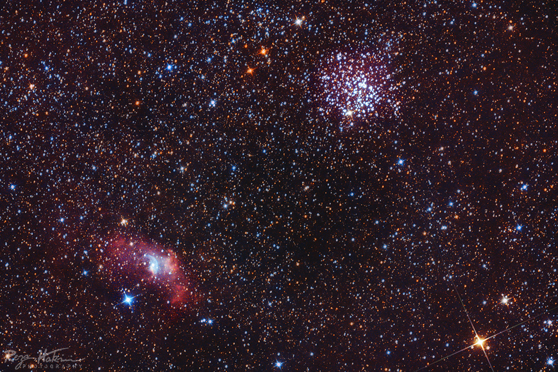 M52 & NGC 7635 (Bubble Nebula)